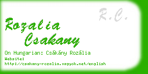 rozalia csakany business card