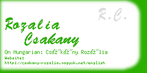 rozalia csakany business card